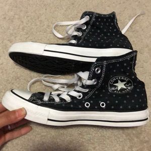 Converse; black with white stars